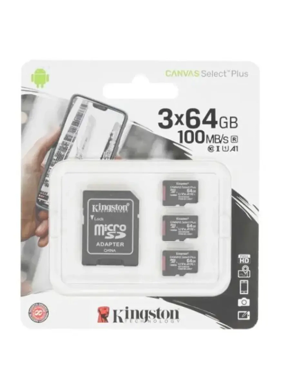 Карта памяти Canvas Select+ SDCS2/64GB-3P1A microSDXC 64 ГБ