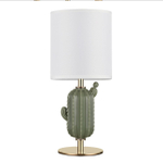 5425/1TA MODERN ODL_EX25 099 золотой/зеленый/белый/металл/керамика/ткань Настольная лампа E27 1*40W CACTUS