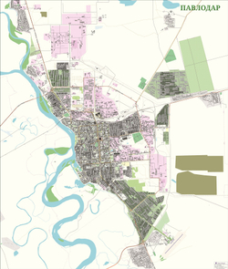 План-схема города Павлодар большая, 2026 год(150 х 200 см)