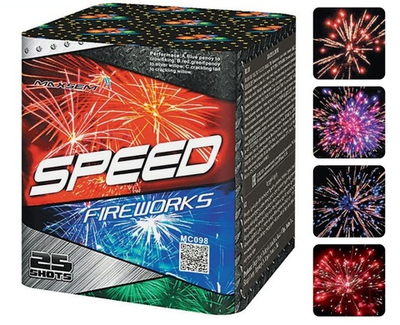Батарея салютов "Speed Fireworks" MC098 25 залпов * 1.2"