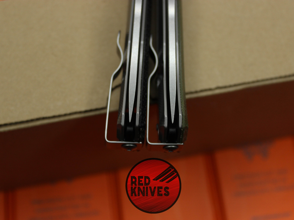 Нож Spyderco SpyMyto C265MTIP - микарта зеленая, плавник сьемный