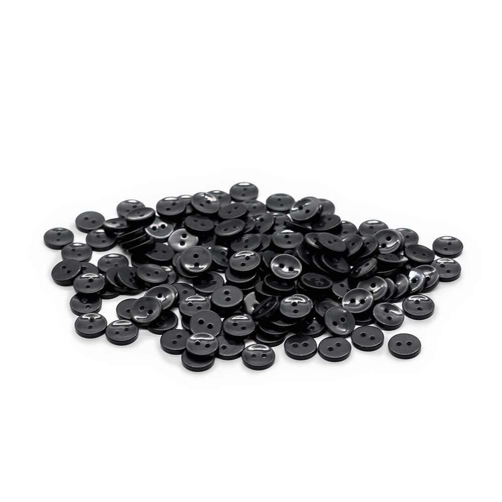 Пуговицы 2 прокола 18L=11 мм, (black (черный)), CR-A503, 144 шт