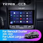 Teyes CC3 9" для Renault Duster, Lada Largus 2015-2021