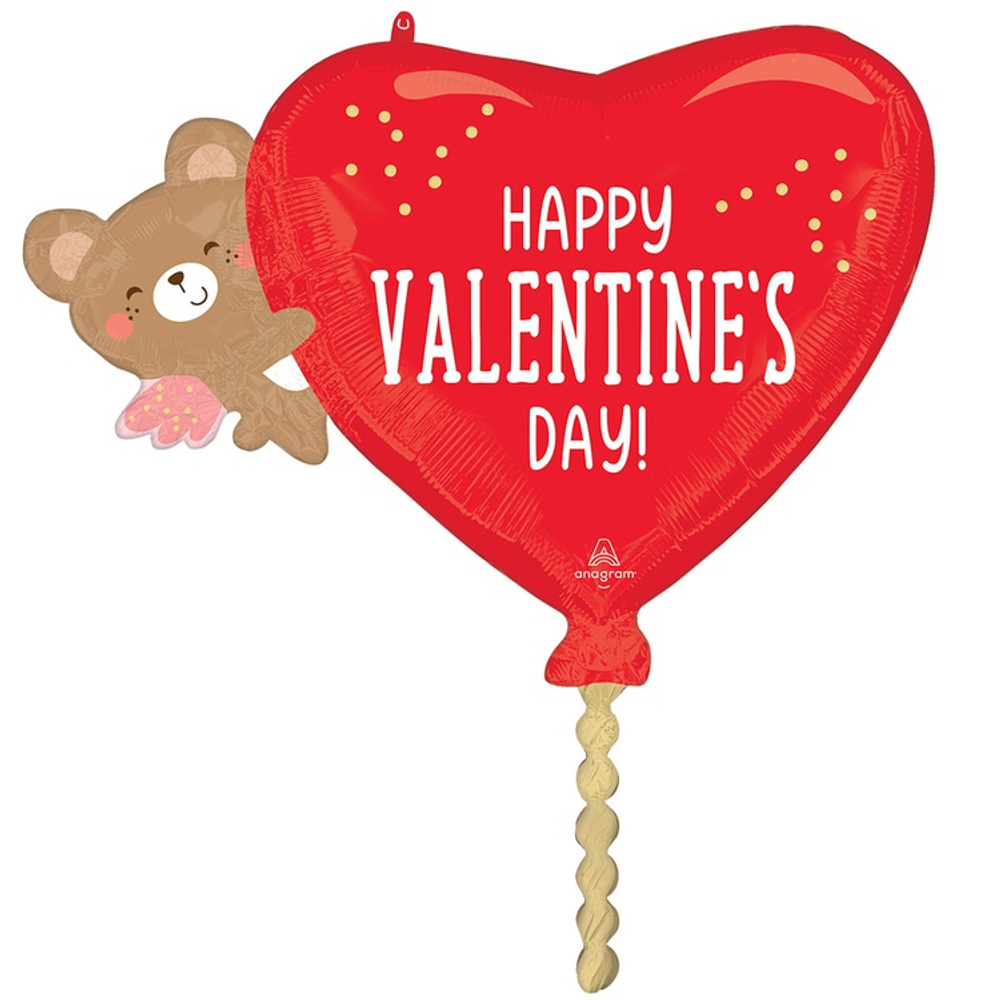 Фигура "Мишка с сердцем Happy Valentines Day"