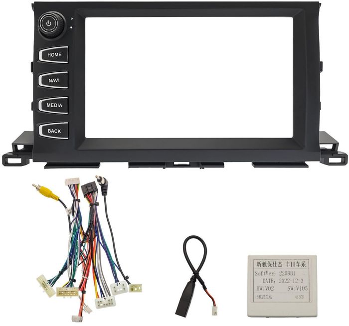 Магнитола для Toyota Highlander 3 U50 2013-2020 (рамка с крутилкой) - FarCar S400-TS18 монитор 9.5" QLED на Android 14, CarPlay, 4G SIM-слот