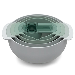 Набор мисок nest 9 plus, зеленый, 9 пред.