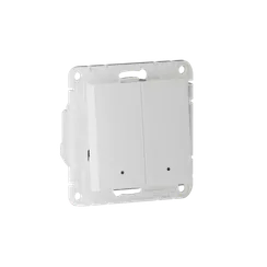 Выключатель двухклавишный с подсветкой с опц.нейтралью, L(N) Systeme Electric AtlasDesign Smart Белый ATN000117Z