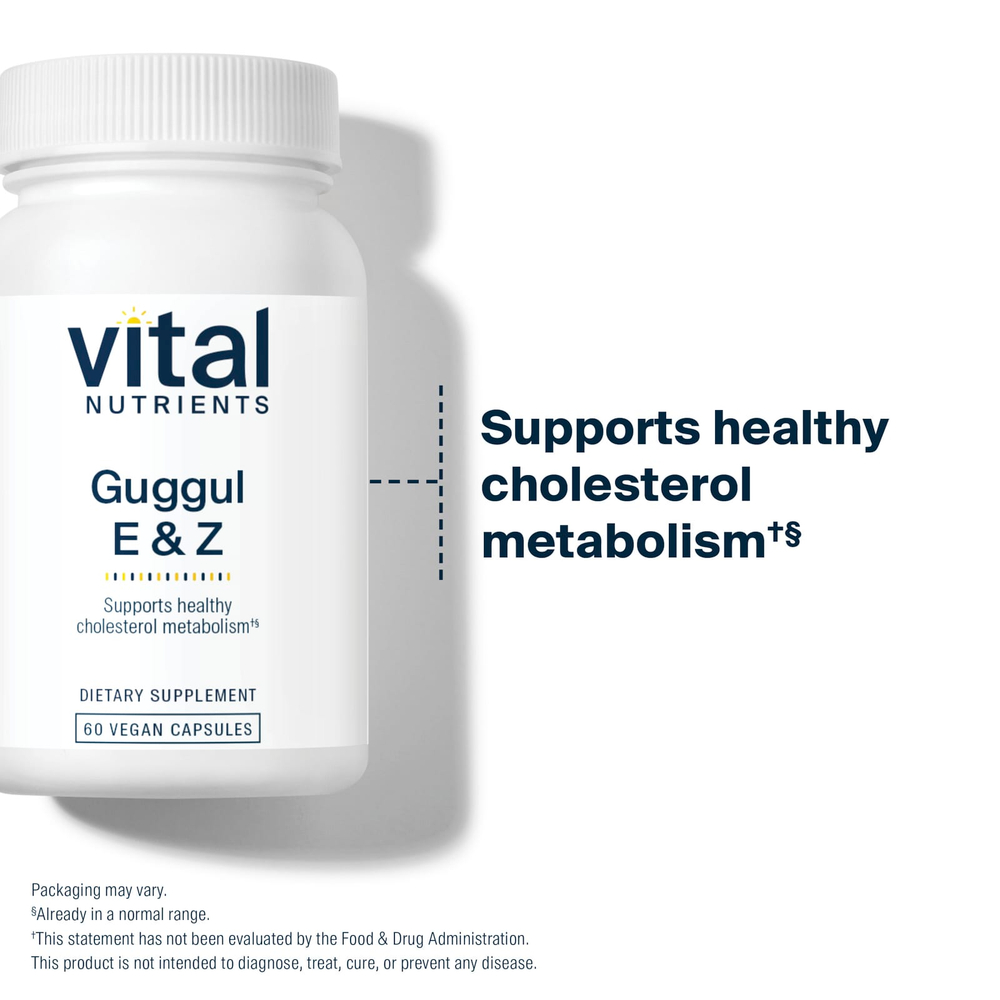 Vital Nutrients, Guggul E & Z, 60 веганских капсул (37,5 мг на капсулу)