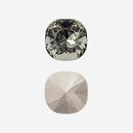 Кристалл Кушон (Сushion), оттенок "Черный Бриллиант"/"Black Diamond", 10мм