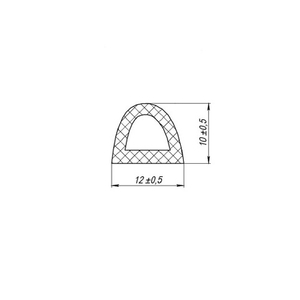 Уплотнитель самоклеящийся FUARO ADH/D-12x10mm, WHITE белый 150м /49191/