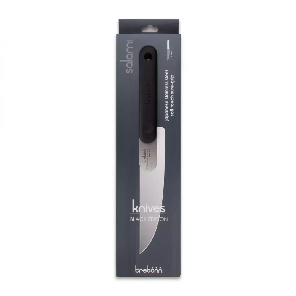 Нож кухонный для нарезки 18см Trebonn Chopping boards and Knives черный
