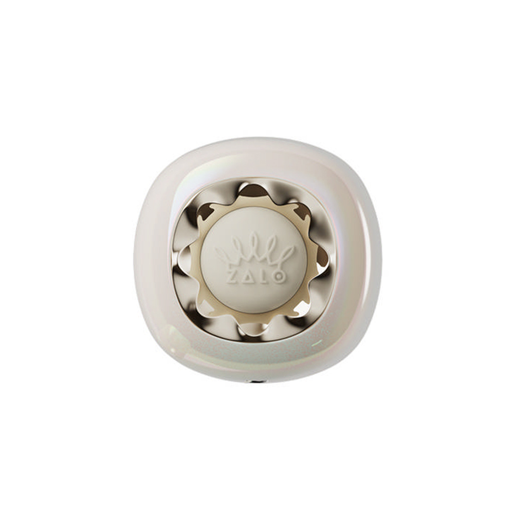 Бежевый вакуумный клиторальный стимулятор 12,6см Zalo Lia Suction Massager Floral White