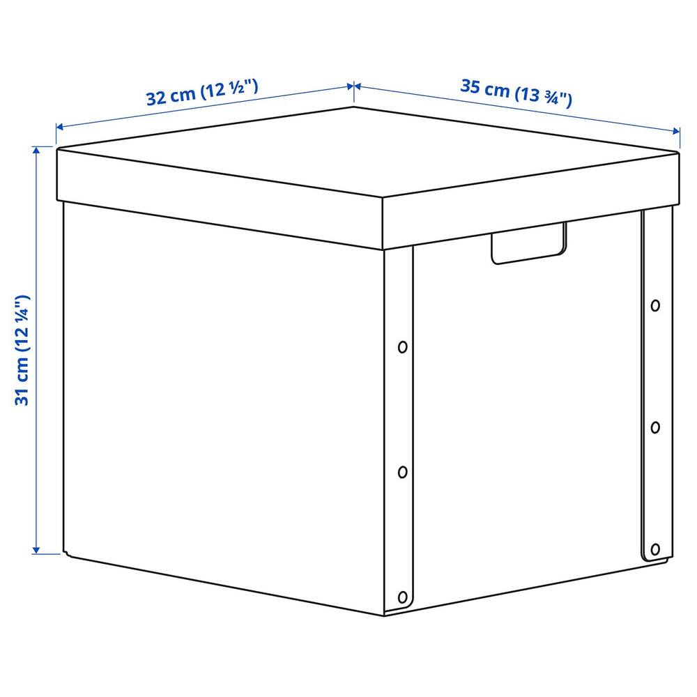 IKEA GÄRDESGÅRD  (ИКЕА ГЭРДЕСГОРД)  -  Коробка с крышкой - натуральный 32х35х31 см