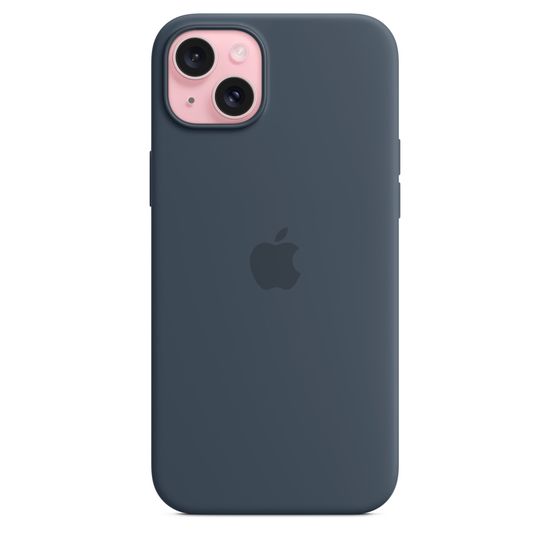 Силиконовый чехол для iPhone 15 с MagSafe ( Синий)