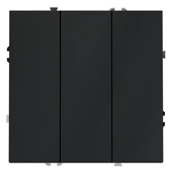 Выключатель трехклавишный Voltum S70 Графит VLS030107
