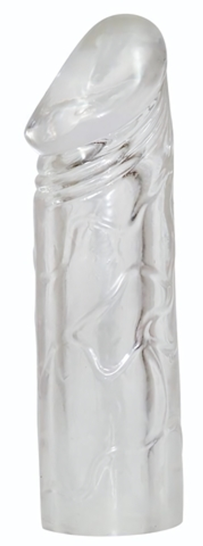 Удлиняющая насадка на пенис Mega Dick Sleeve Transparent (Цвет: прозрачный)
