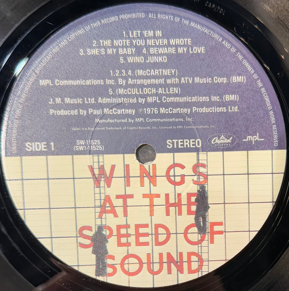 Виниловая пластинка Wings - Wings At The Speed Of Sound LP