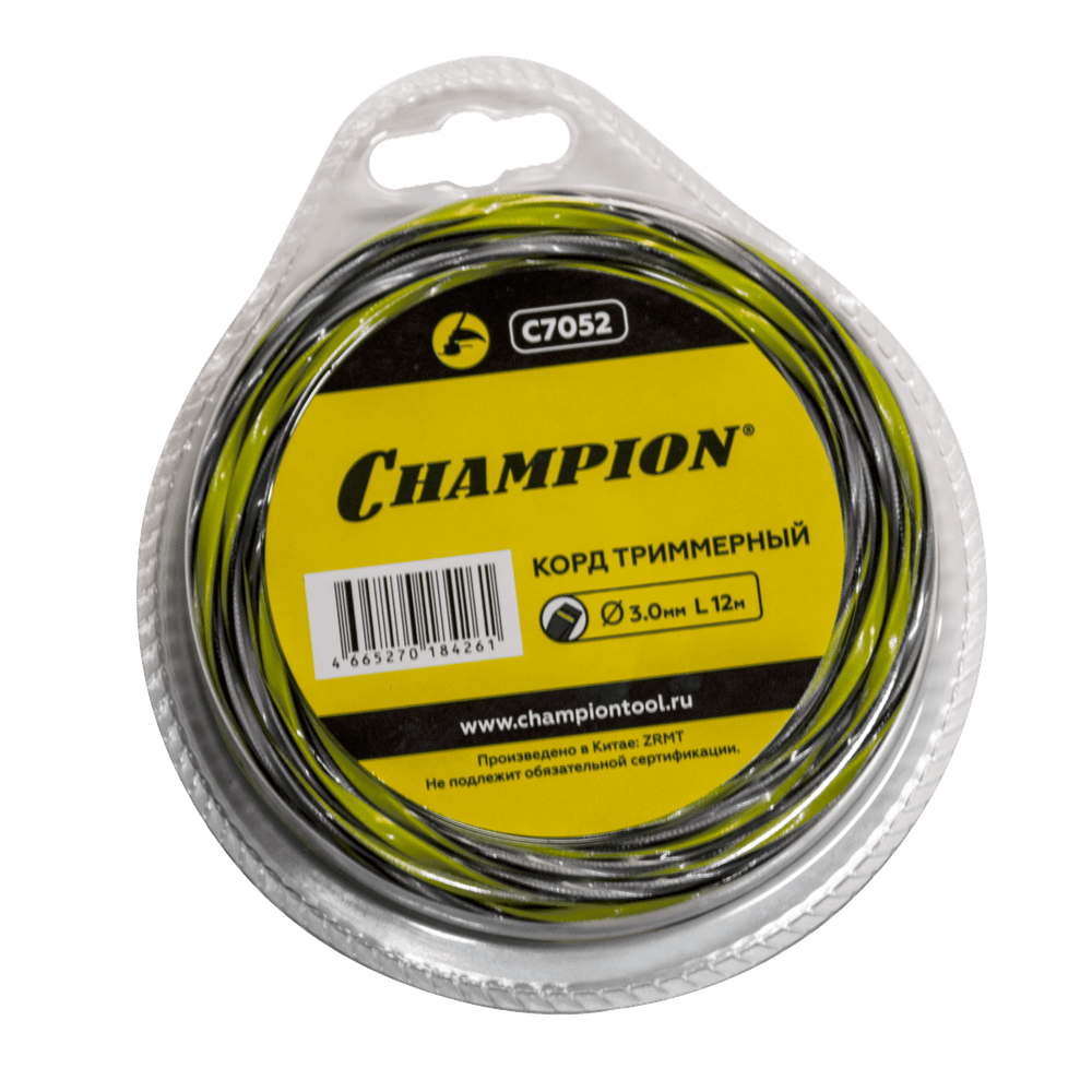 Корд трим.CHAMPION Tornado 3.0мм* 12м (витой квадрат)