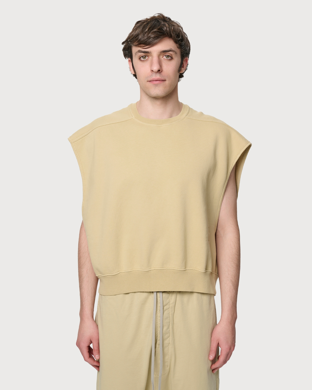 RICK OWENS DRKSHDW ЖИЛЕТ БЕЖЕВЫЙ МУЖСКОЙ HOLLYWOOD JUMBO TATLIN
