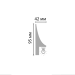 Плинтус напольный Decomaster A207 95х42х2000мм