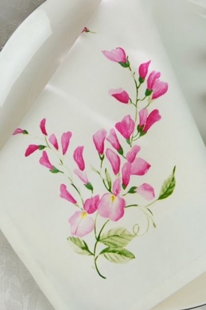 Скатерть 160x270 и 12 салфеток Vallesusa Excelsior Glicine 15741 Rosa Vivo