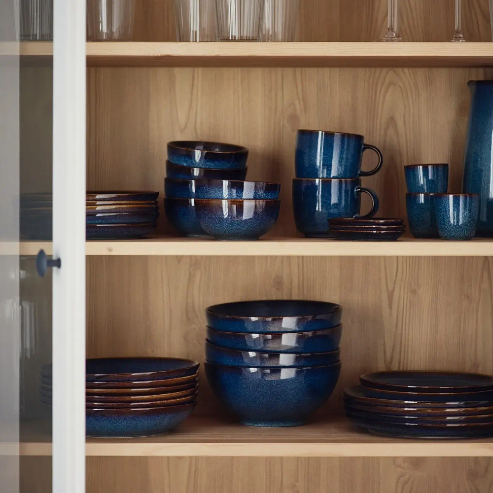 Глубокая тарелка IKEA GLADELIG (ГЛАДЕЛИГ), Синий, 21 см