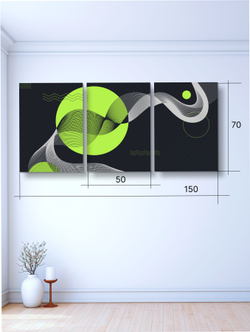 Картина Бирюзовая гармония модульная 50x70см 3шт.