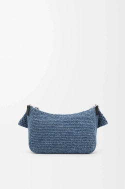 Loewe Средняя сумка Ola связанная крючком, синий