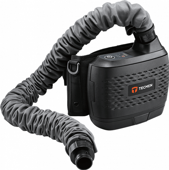 Маска сварщика Tecmen ADF 820S TM16 черная с подачей воздуха PAPR (с внешн. кнопкой режима зачистки)