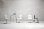 Стул барный пластиковый Scab Design Alice Barstool, хром, светло-серый