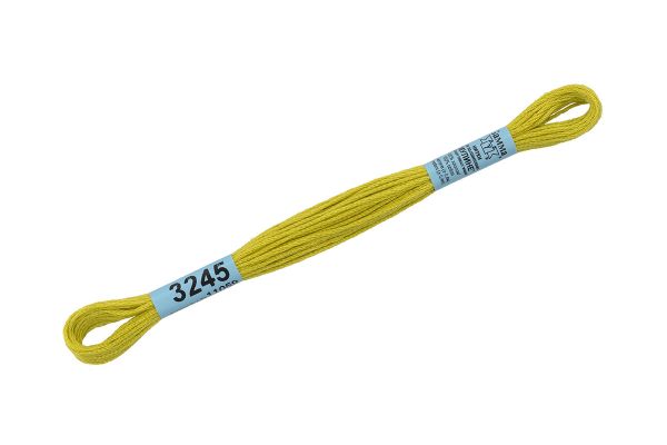 Мулине Gamma 100% хлопок, цв.3245 салатовый, 24 мотка по 8 метров