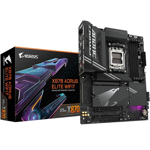 Материнская плата GIGABYTE X870 AORUS ELITE WIFI7 (AM5/AMD X870/4xDDR5/PCI-Ex16/M.2/SB/Wi-Fi /BT/GLAN/HDMI/ATX)