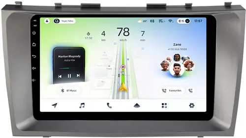 Магнитола для Toyota Camry 40 2006-2011 - Teyes CC4L-DTS монитор 9" IPS, Android 14, Быстрая, Snapdragon 662, CarPlay, 4G SIM-слот