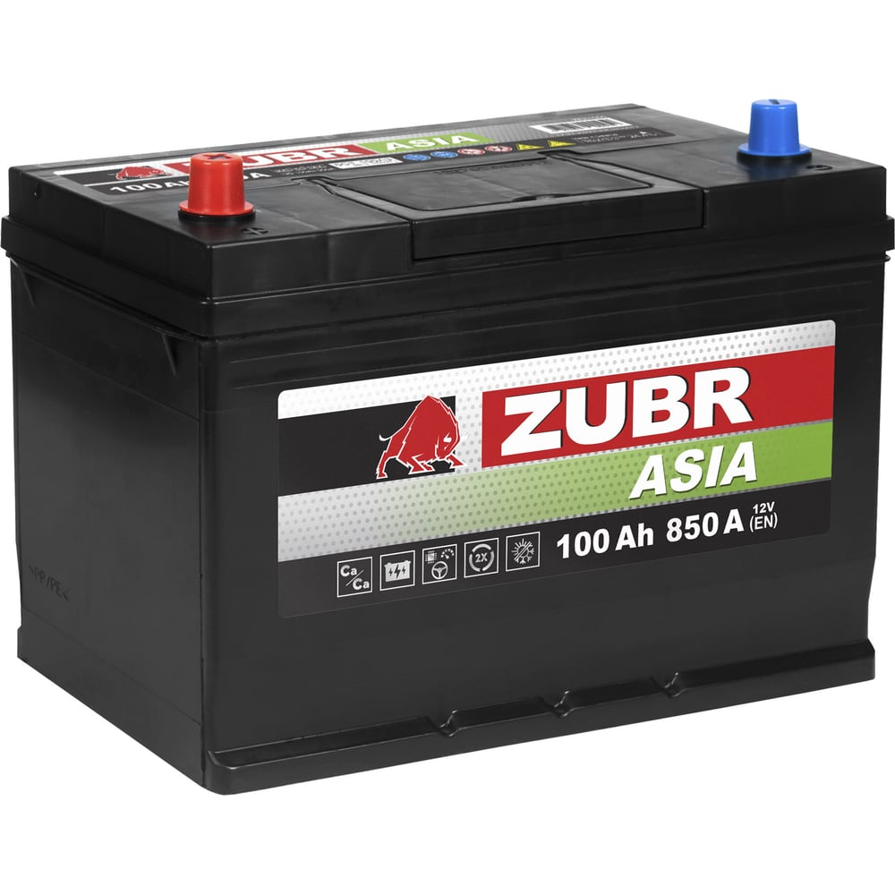 ZUBR Premium Asia 100Ah L+ (нижний борт)