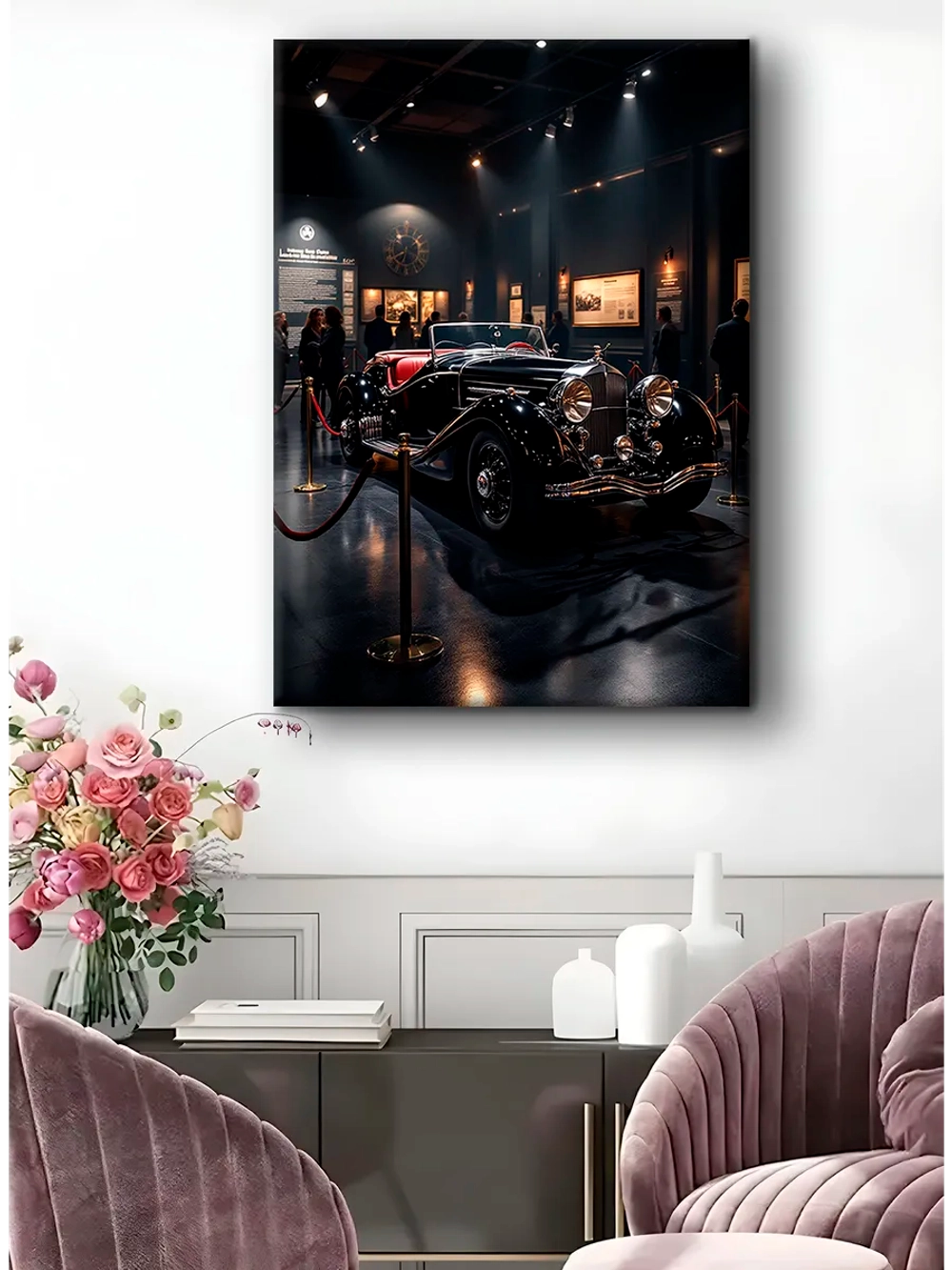 Картина "Mercedes-Benz 770", для интерьера 50х70см 1шт.