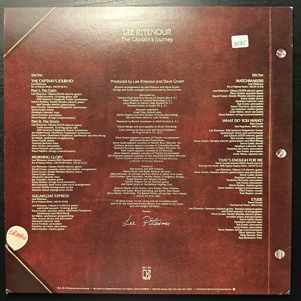 Lee Ritenour - The Captain's Journey (США 1978г.)