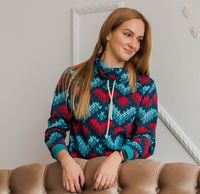 Худи женский с легким начесом "Вязанка"