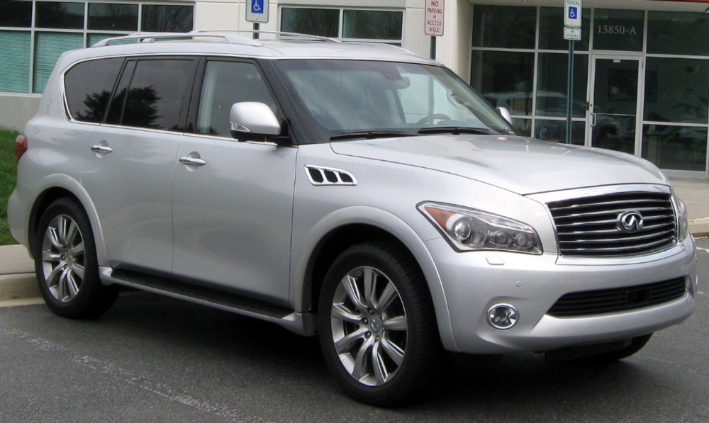 Порог верхний левый Infiniti QX80 2013-2024 (1мм)