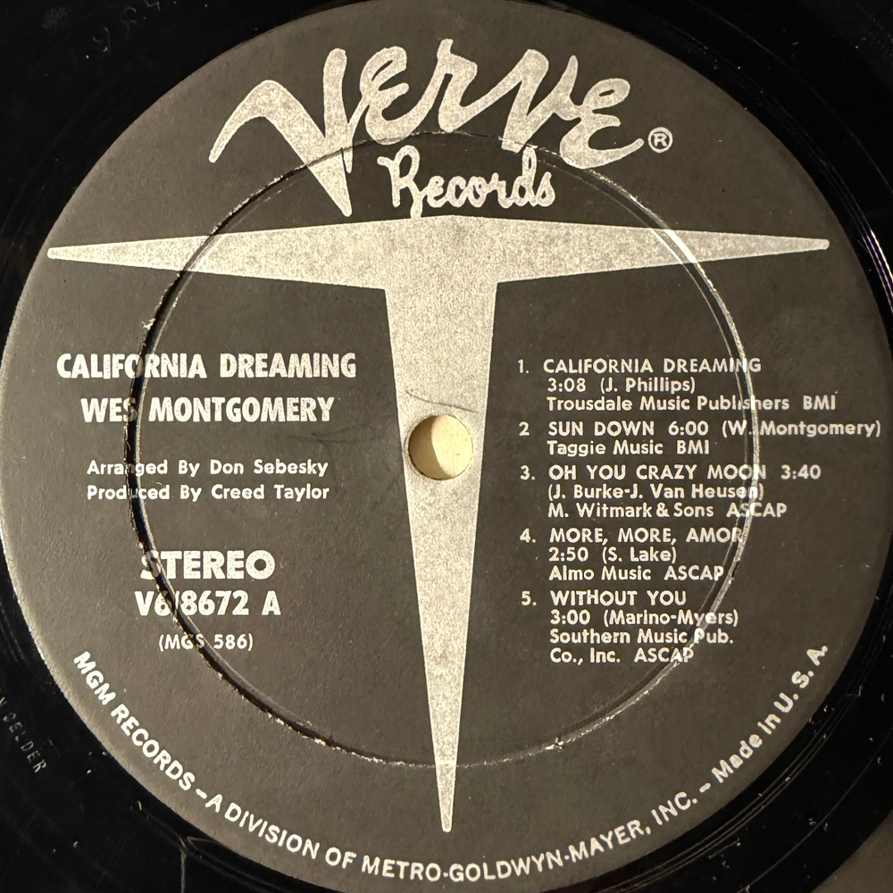 Wes Montgomery – California Dreaming (США 1967г.) Т