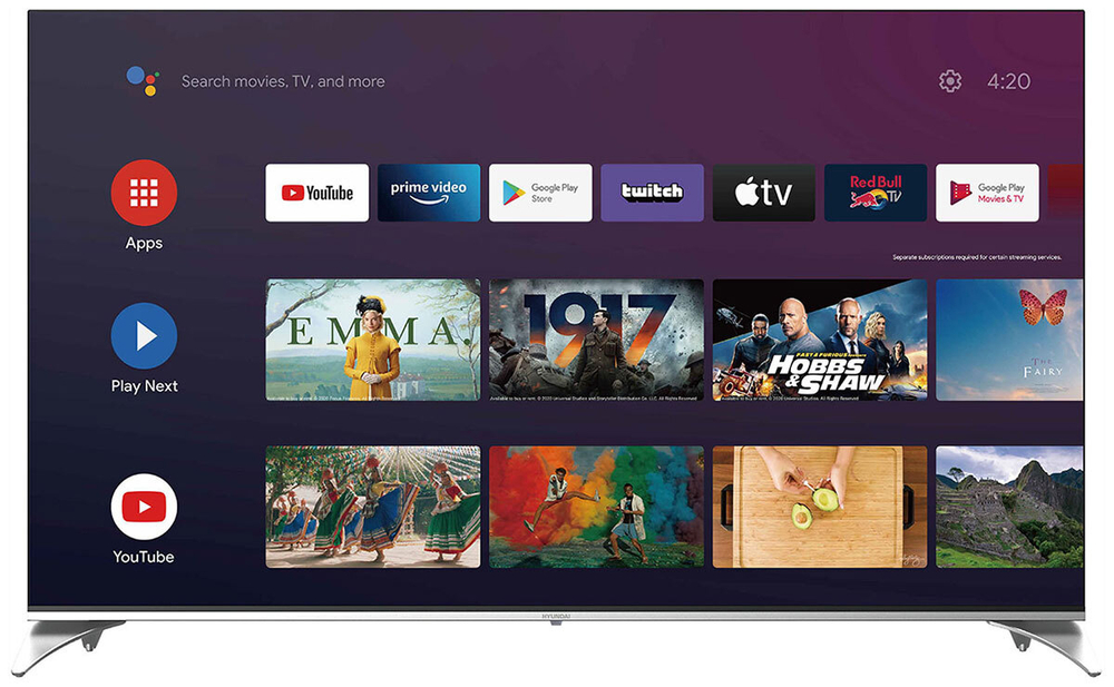 Телевизор Hyundai 65"  H-LED65QBU7500 черный