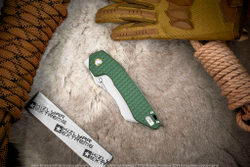 Нож Vosteed Gator сталь 14C28N Stonewash рукоять Green Micarta