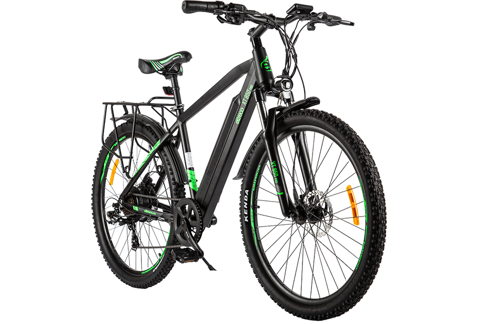 Электровелосипед Eltreco XT 850 Pro (Черно-зеленый-2673)