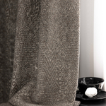 Шерстяная портьерная ткань «Cocoa Tweed» — натуральная шерсть с мелким твидовым переплетением для штор от пола до потолка