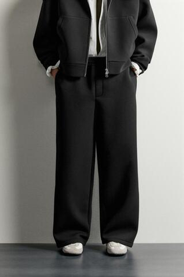 ZARA ДЖОГГЕРЫ RELAXED FIT ИЗ ВЫСОКОТЕХНОЛОГИЧНОЙ ТКАНИ, ЧЕРНЫЙ