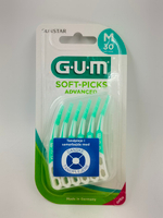 Щетка межзубная Gum Soft Picks Advanced зеленого цвета М 30 шт. (из Финляндии)