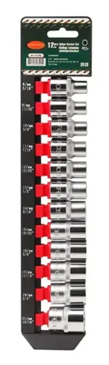 Набор головок универсальный профиль 12пр,1/2''(8-17,19,21мм,5/16'',11/32'',3/8'',7/16'',15/32'',1/4'',9/16,19/32'',5/8'',11/16'',3/4'',13/16'')на пласт. держателе RockFORCE RF-4124Q