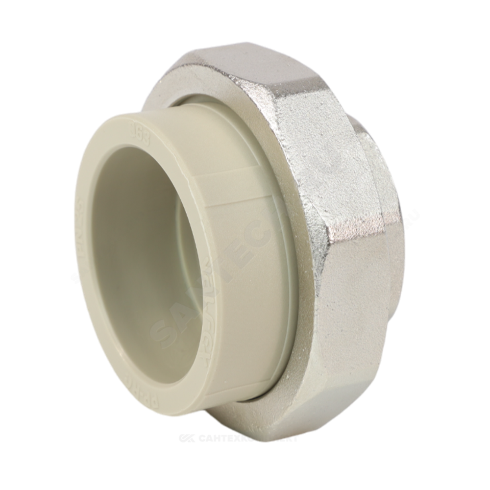 Муфта PP-R комбинированная разъемная серая Дн 32х3/4" ВР VALFEX 10155220Г