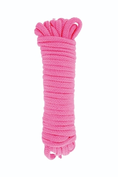 Розовая веревка для связывания Sweet Caress Rope - 10 метров (Цвет: розовый)