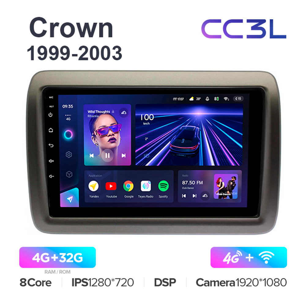 Teyes CC3L 10,2"для Toyota Crown 1999-2003