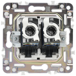 SKANDY Розетка компьютерная двойная RJ45 кат.6 SK-K04N металл никель IEK